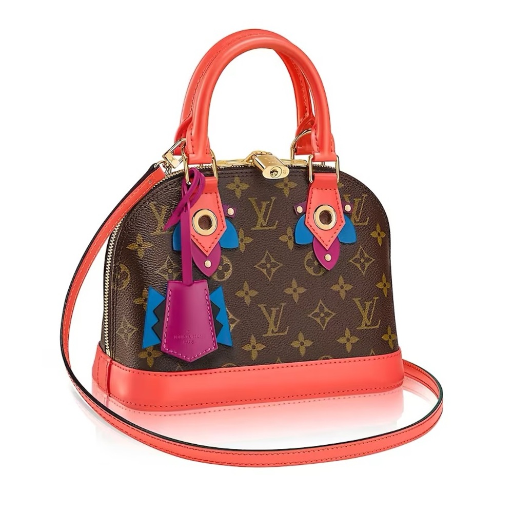 Louis Vuitton Mini Bags Brown and Pink with Gold Hardware